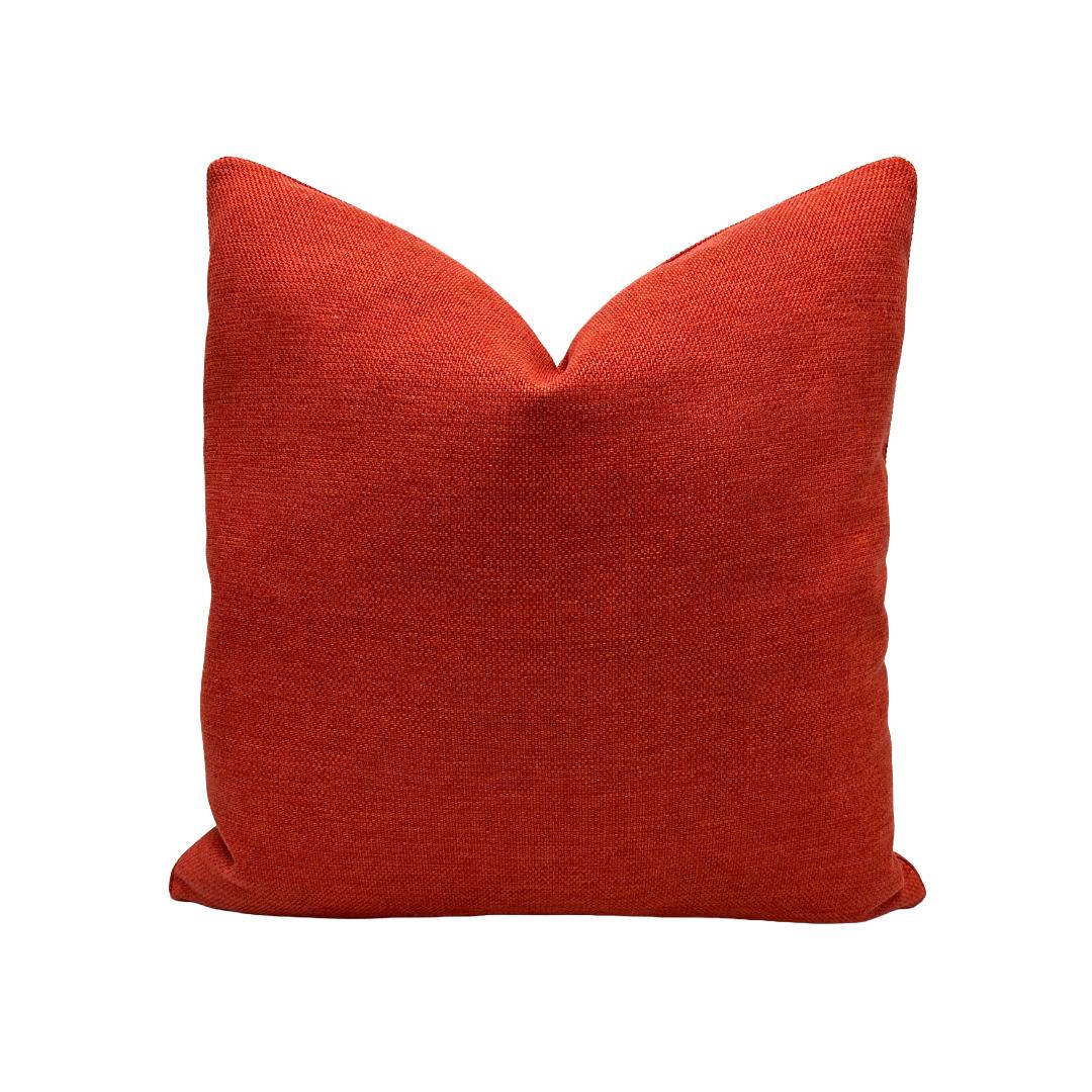 Heavyweight Plain Linen in Burt Orange