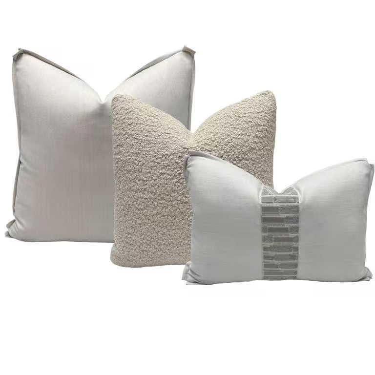 Warm Neutral Retreat – Set of 3 Designer Pillow Covers
