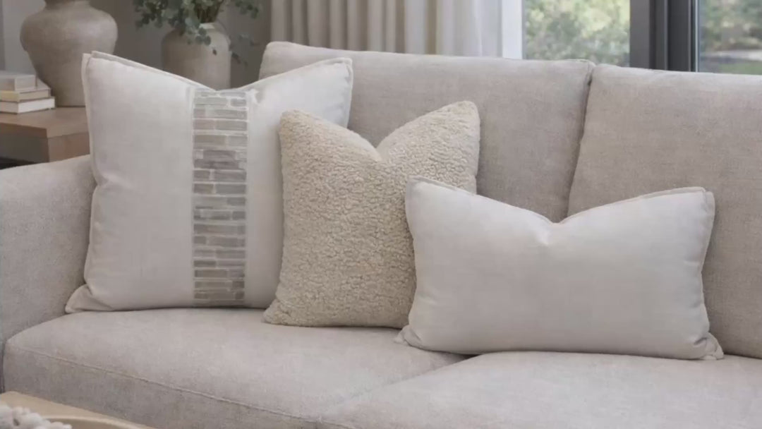 Warm Neutral Retreat – Set of 3 Designer Pillow Covers